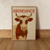 Poster vache abondance affiche montagne savoie décoration murale cuisine chalet PosterAlpy
