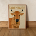 Poster vache tarentaise affiche montagne savoie décoration murale cuisine chalet PosterAlpy